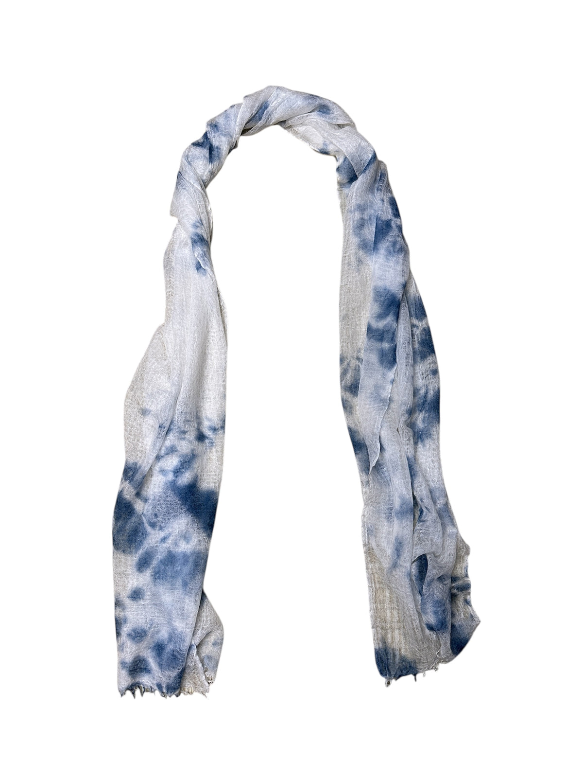 Suzusan Hand Woven Feather Weight Cashmere Shawl - Madara Shibori-www.Japan-Best.net-Japan-Best.net
