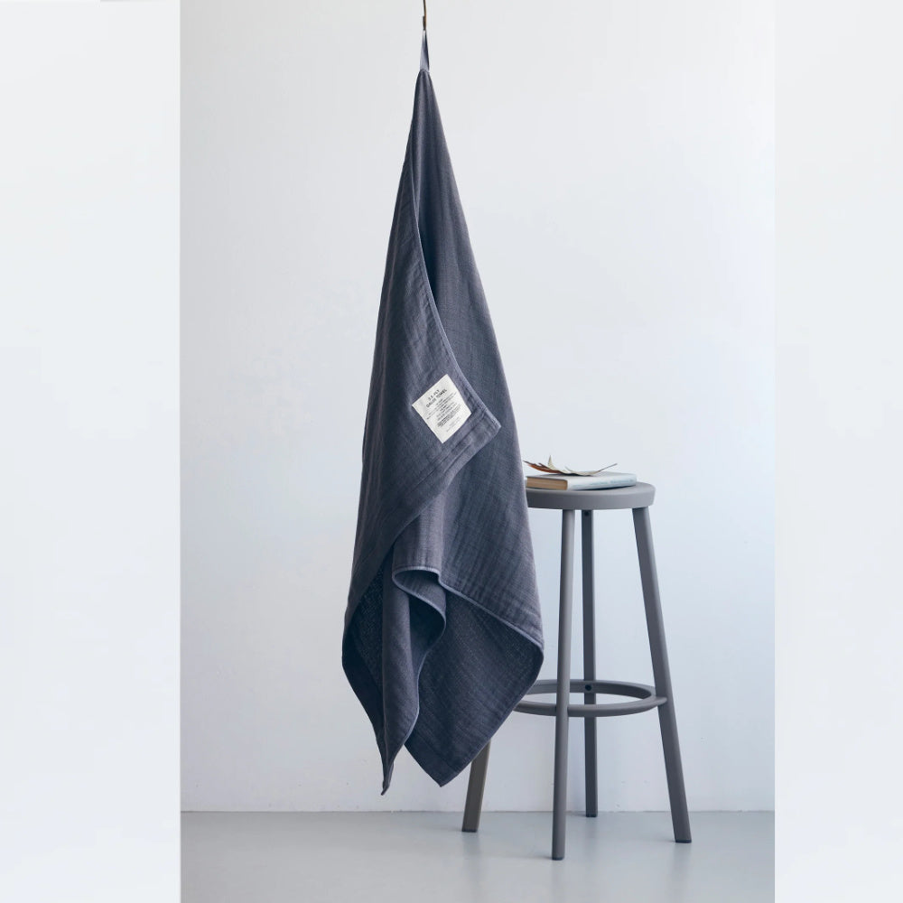 2.5-Ply Organic Gauze Bath Towel-Japan-Best.net-Grey-Japan-Best.net