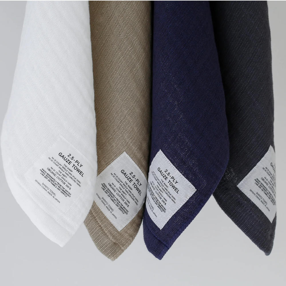 2.5-Ply Organic Washcloth-Japan-Best.net-White-Japan-Best.net