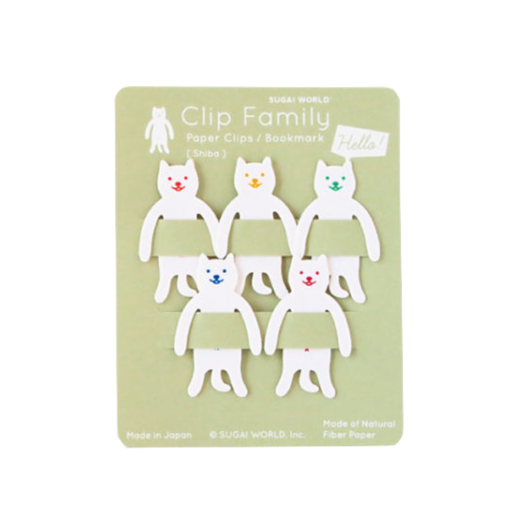 Animal Family Bookmarks-Japan-Best.net-Shiba Clip-Japan-Best.net
