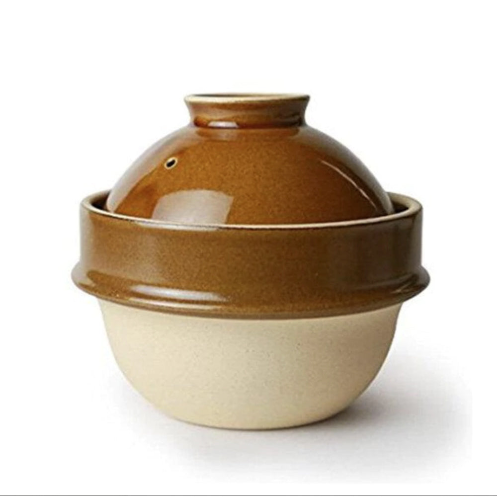 Donabe Rice Cooker - 2 sizes / 3 colours-Japan-Best.net-Large-Caramel-Japan-Best.net