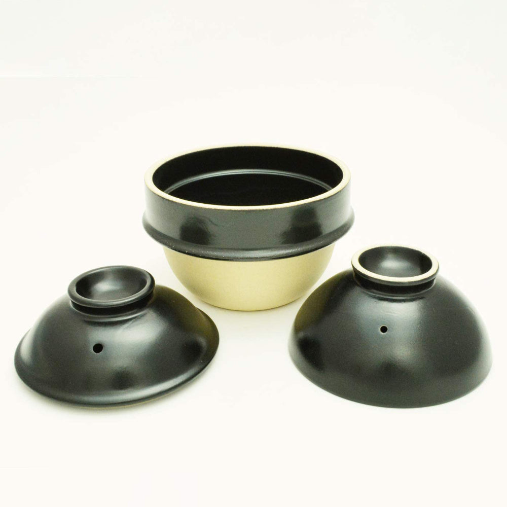 Donabe Rice Cooker - 2 sizes / 3 colours-Japan-Best.net-Small-Black-Japan-Best.net