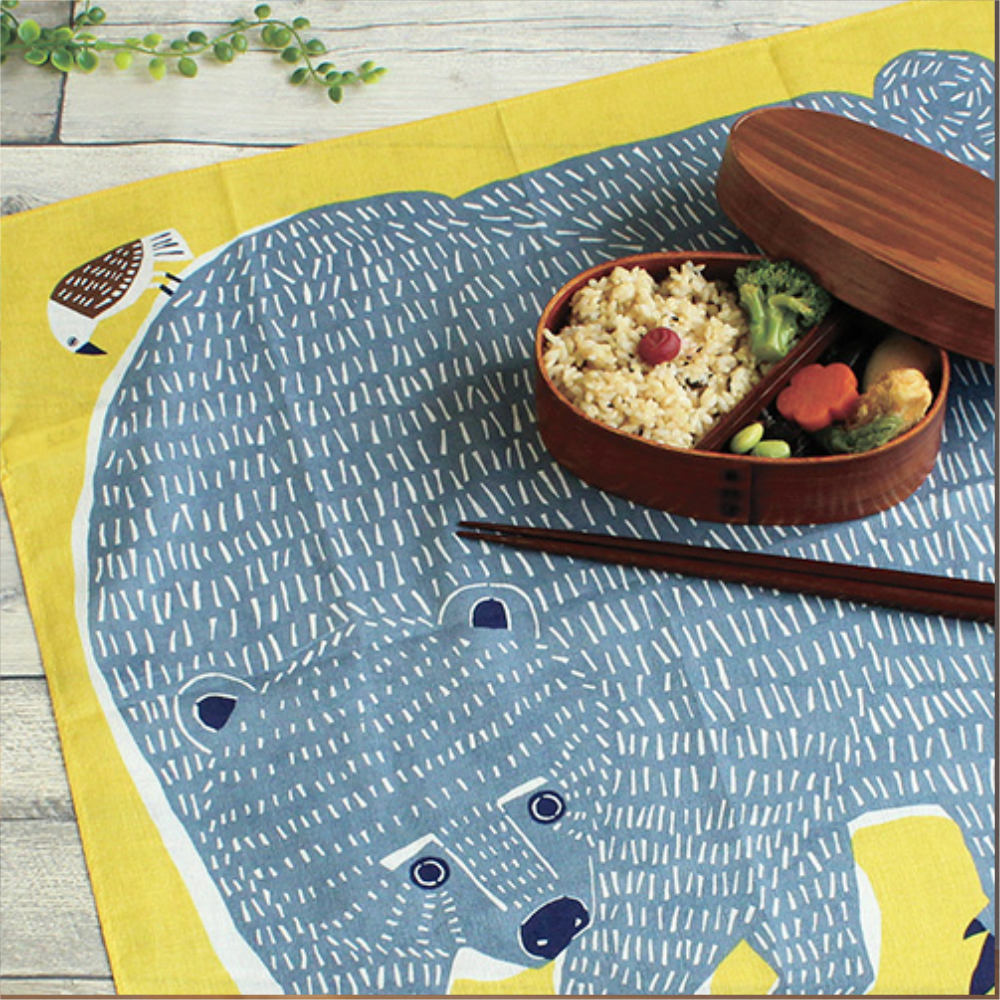 Furoshiki - Bear & BIrd-www.Japan-Best.net-Japan-Best.net