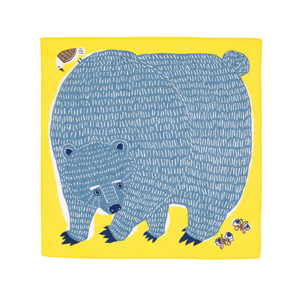 Furoshiki - Bear & BIrd-www.Japan-Best.net-Japan-Best.net