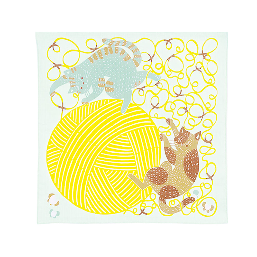 Furoshiki - Cat & Yarn-www.Japan-Best.net-Japan-Best.net