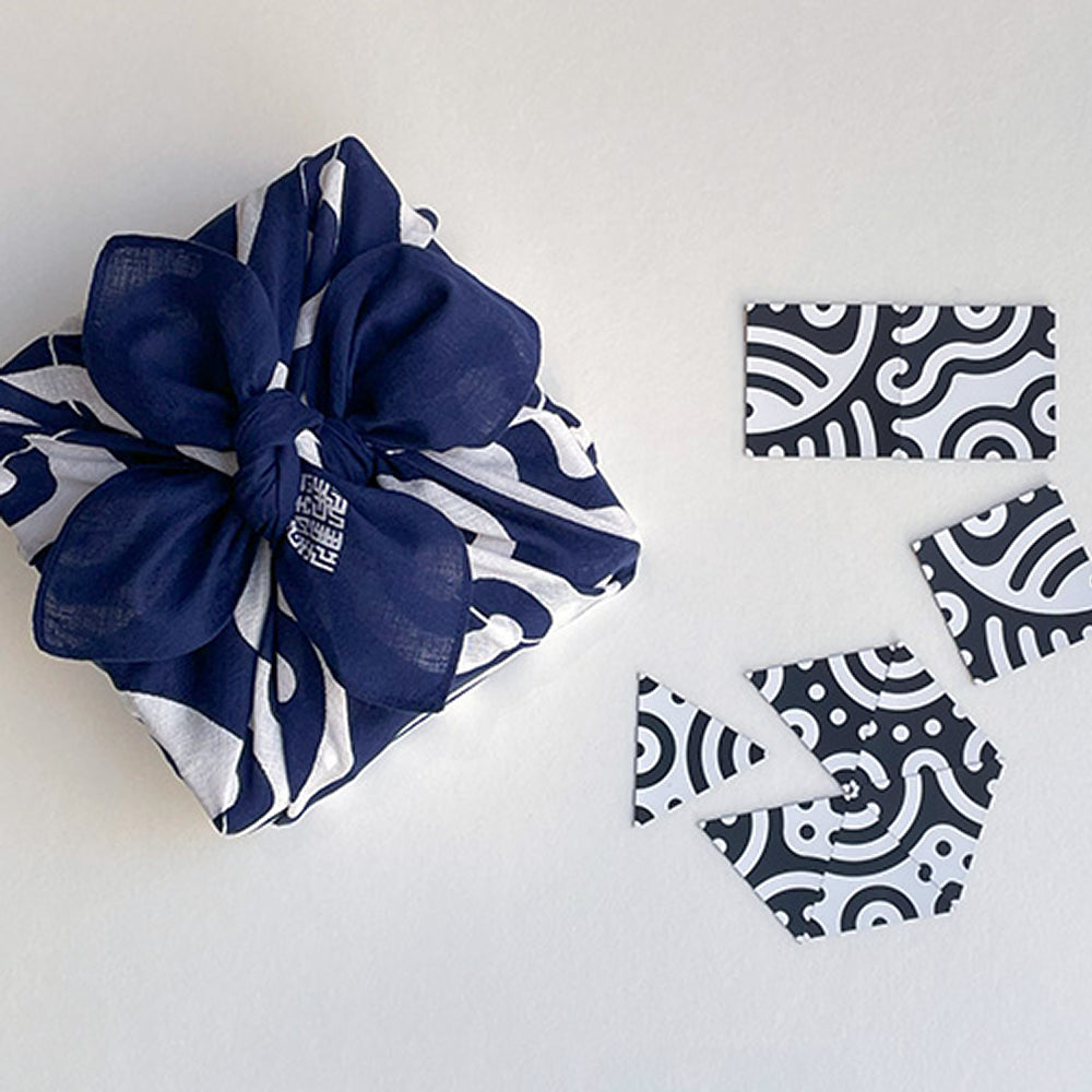 Furoshiki - PPP Karakusa Navy-www.Japan-Best.net-Japan-Best.net