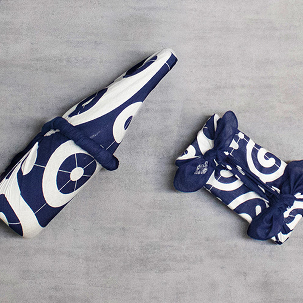 Furoshiki - PPP Karakusa Navy-www.Japan-Best.net-Japan-Best.net