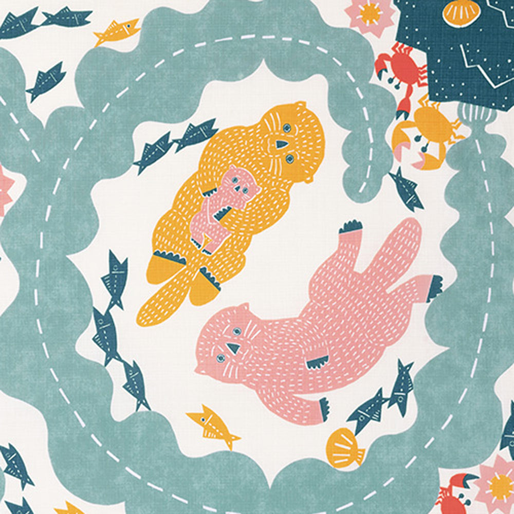 Furoshiki - Sea Otter Cream-www.Japan-Best.net-Japan-Best.net