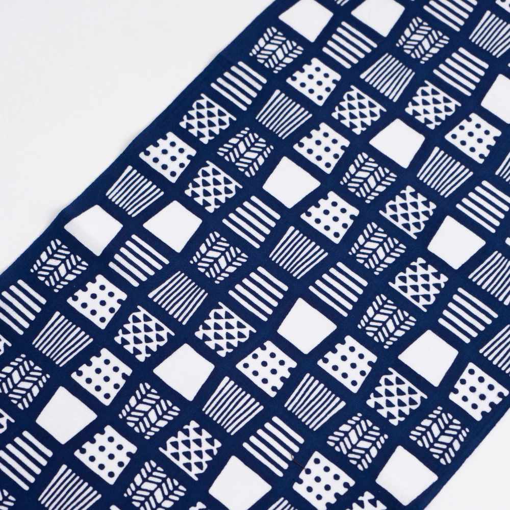 Hand-dyed Tenugui - Cups Choko-Zukushi-www.Japan-Best.net-Japan-Best.net