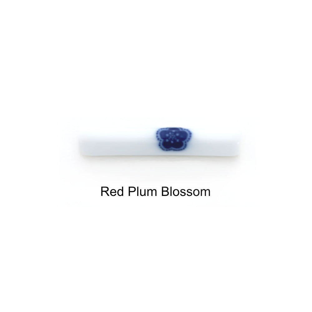Inban Printed Chopstick Rest-Japan-Best.net-Red Plum Blossom-Japan-Best.net
