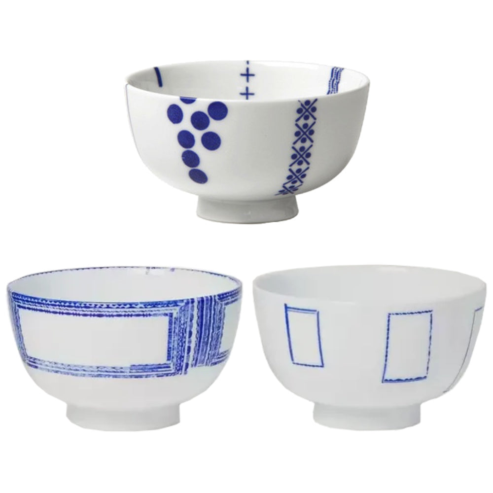 Inban Print Rice Bowl-Japan-Best.net-Hanakazari (Flower)-Japan-Best.net