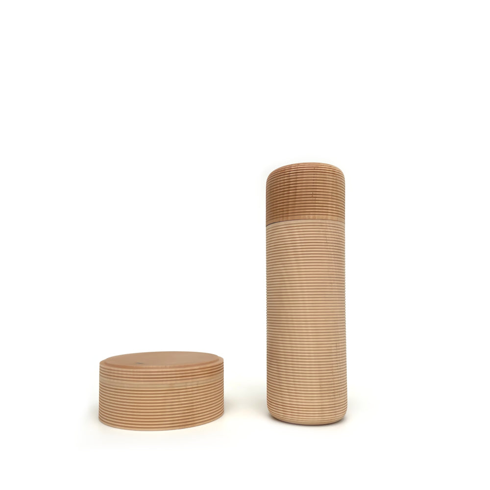 Karmi Wooden Tea Cannisters-Japan-Best.net-Small Flat Tea Canister-Japan-Best.net