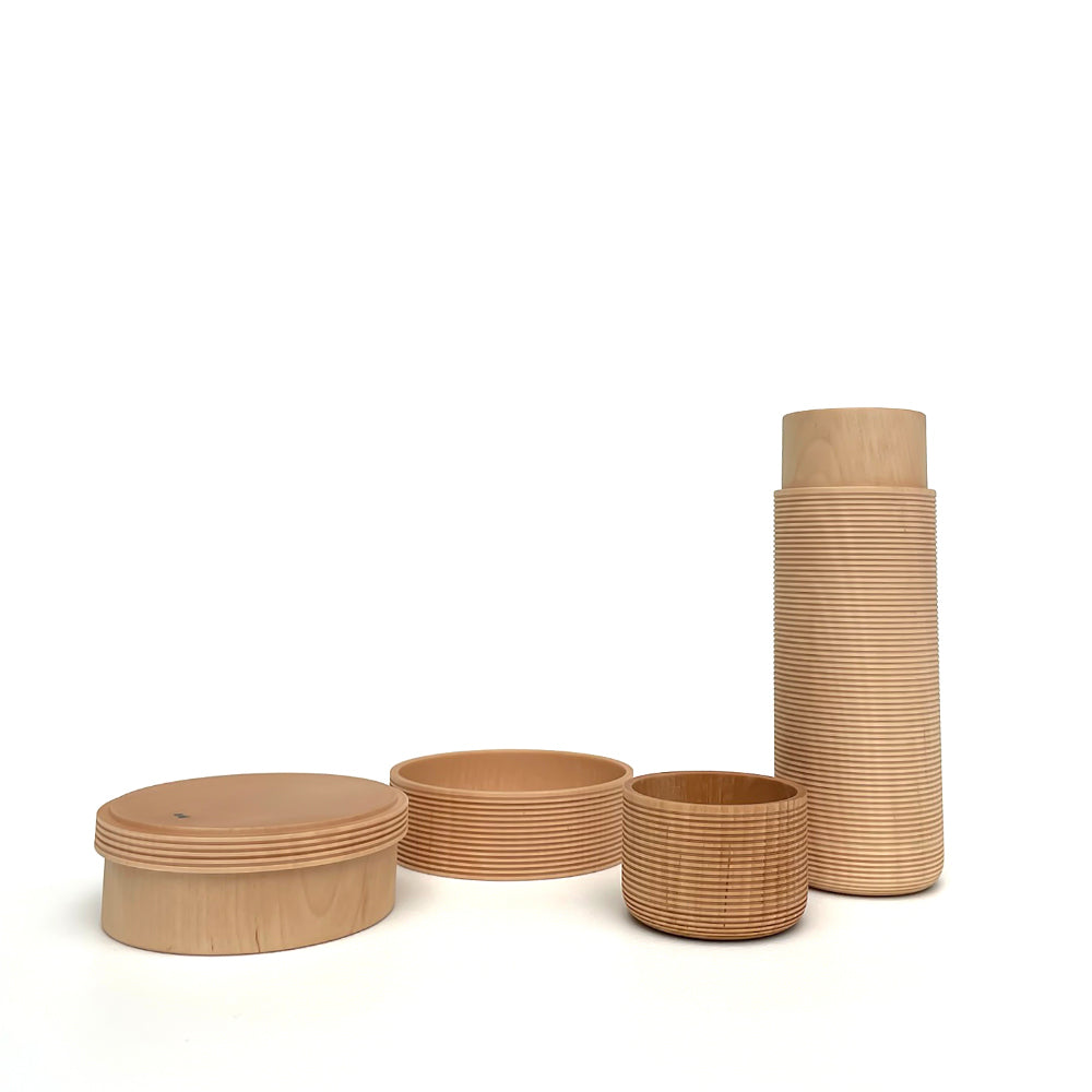 Karmi Wooden Tea Cannisters-Japan-Best.net-Small Flat Tea Canister-Japan-Best.net