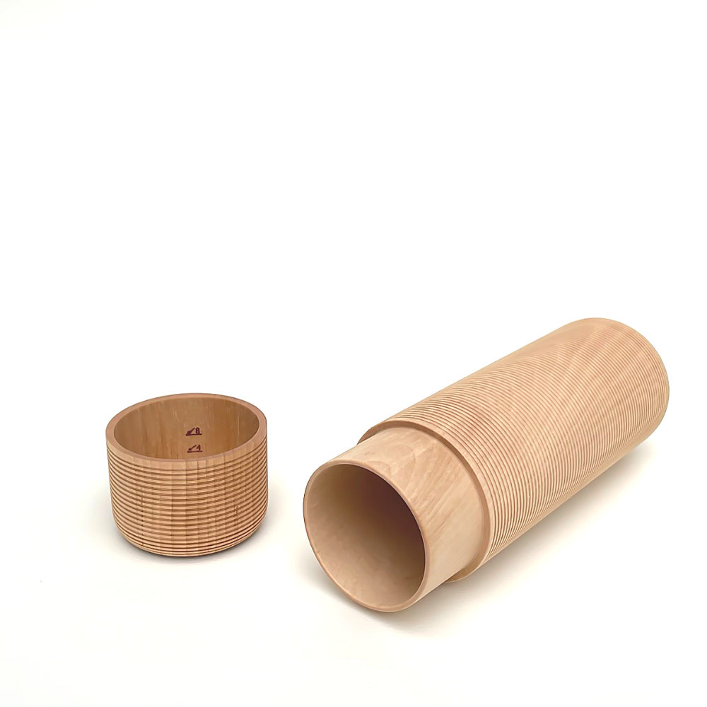 Karmi Wooden Tea Cannisters-Japan-Best.net-Small Flat Tea Canister-Japan-Best.net