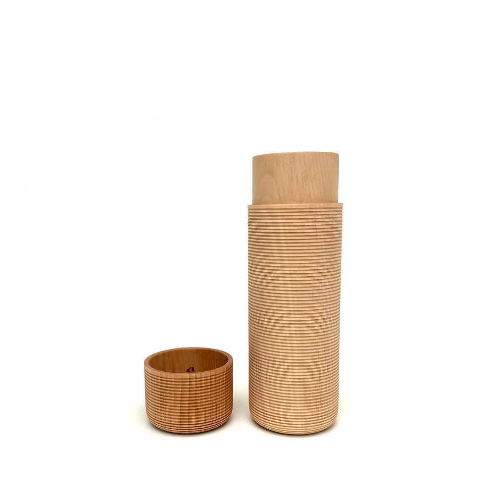 Karmi Wooden Cups-Japan-Best.net-Small Flat Tea Canister-Japan-Best.net