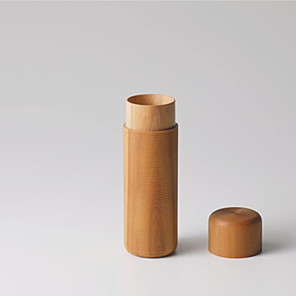 Karmi Wooden Cups-Japan-Best.net-Small Flat Tea Canister-Japan-Best.net