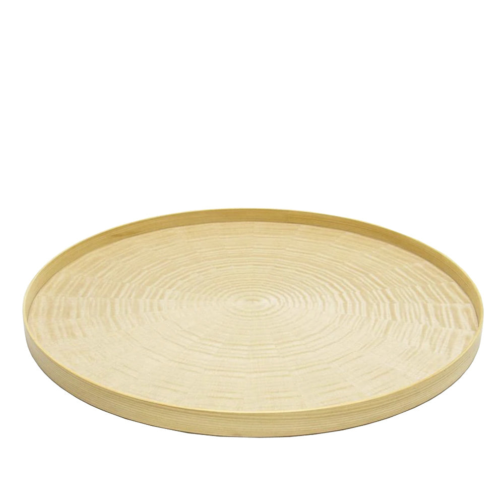 Round Rays Tray "White Sycamore" - Large-Mori Kougei Wooden Trays-Japan-Best.net