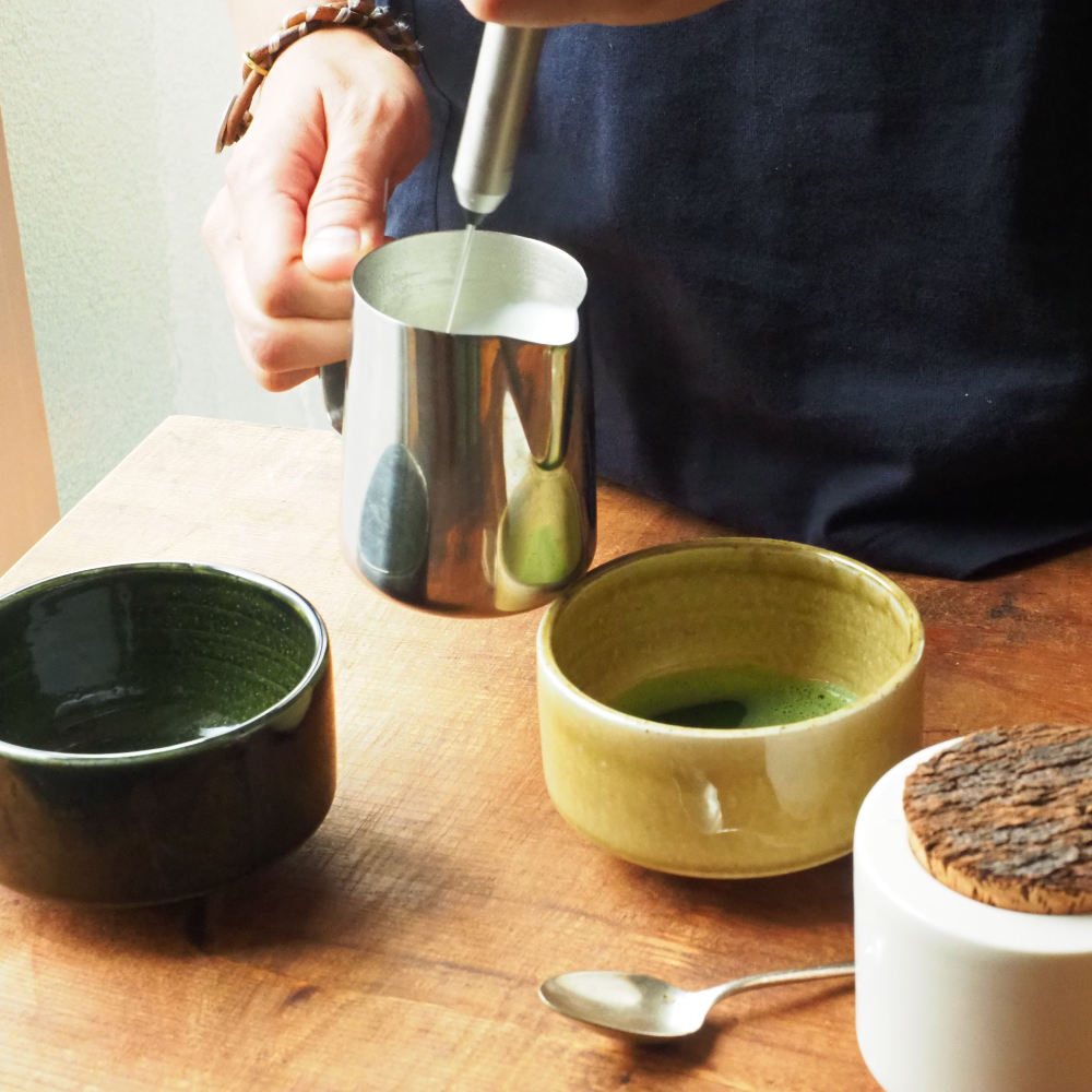 Minoware Matcha Bowls-www.Japan-Best.net-Oribe - Green-Japan-Best.net