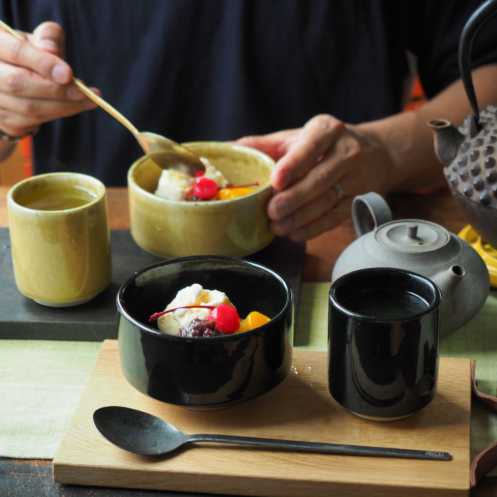 Minoware Tea Cups-www.Japan-Best.net-Setoguro - Black-Japan-Best.net