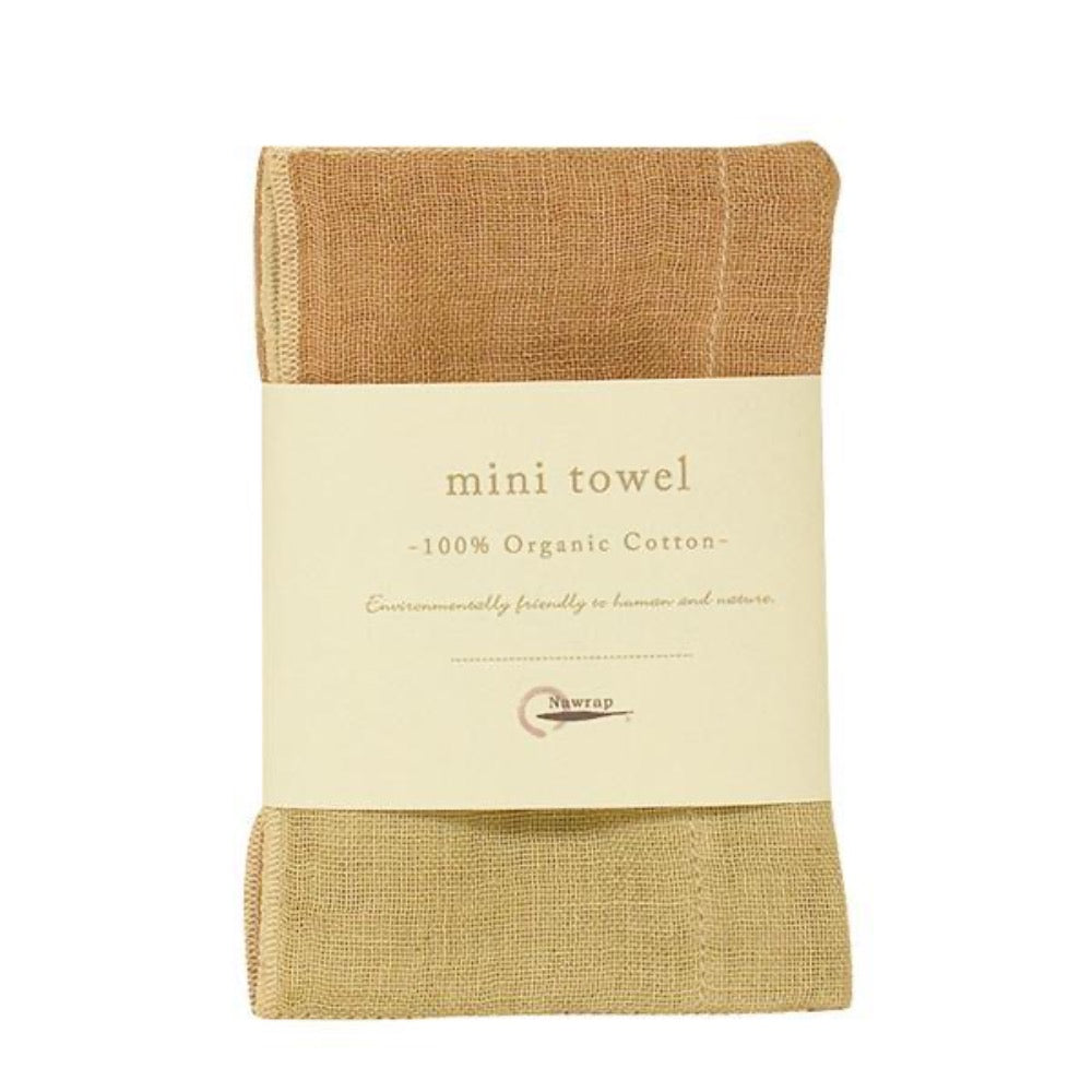 NAWRAP Organic Cotton Mini Towel-Japan-Best.net-Brown/Green-Japan-Best.net