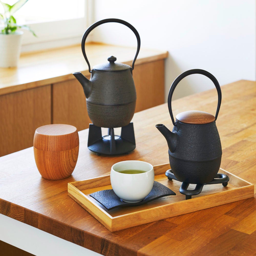 PRE-ORDERS / Iron Tea Kettle Natsume Small 1.0L-Chushin Kobo Iron Kettles-Tea Kettle Only-Japan-Best.net