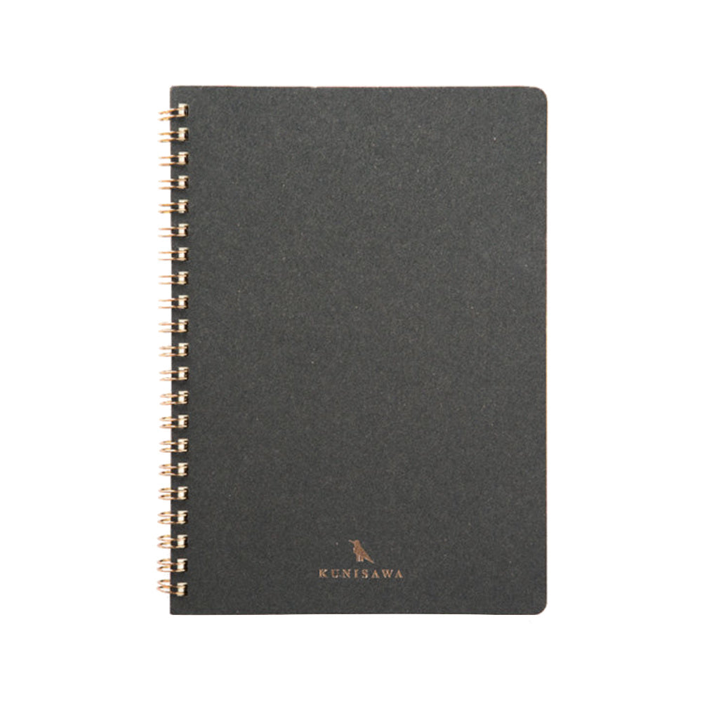Premium Find Ring Notebook-Kunisawa Stationery-Charcoal Grey-Japan-Best.net