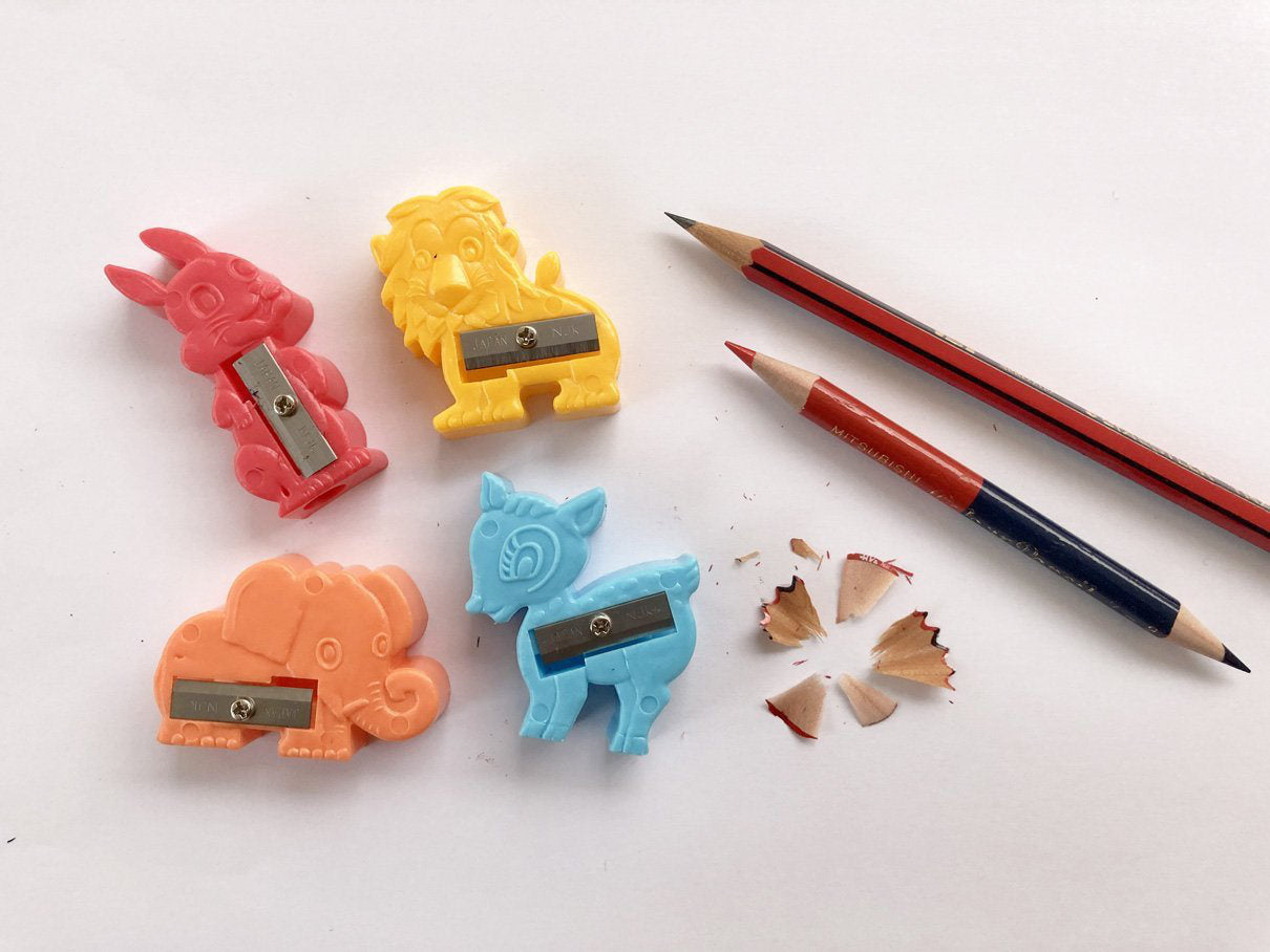 Showa Colours Animal Pencil Sharpener-Japan-Best.net-Elephant-Blue-Japan-Best.net