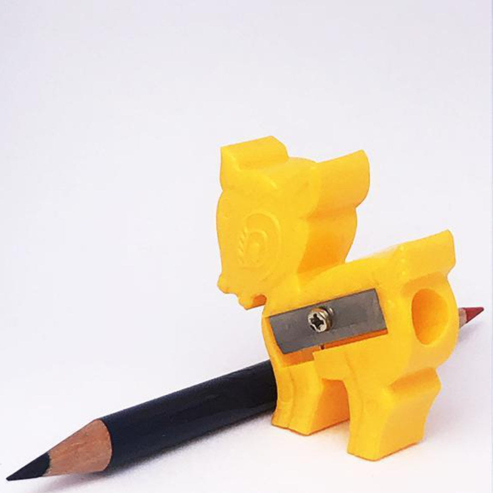 Showa Colours Animal Pencil Sharpener-Japan-Best.net-Fawn-Yellow-Japan-Best.net