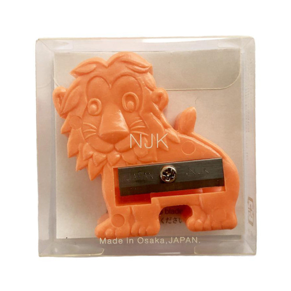 Showa Colours Animal Pencil Sharpener-Japan-Best.net-Lion-Orange-Japan-Best.net