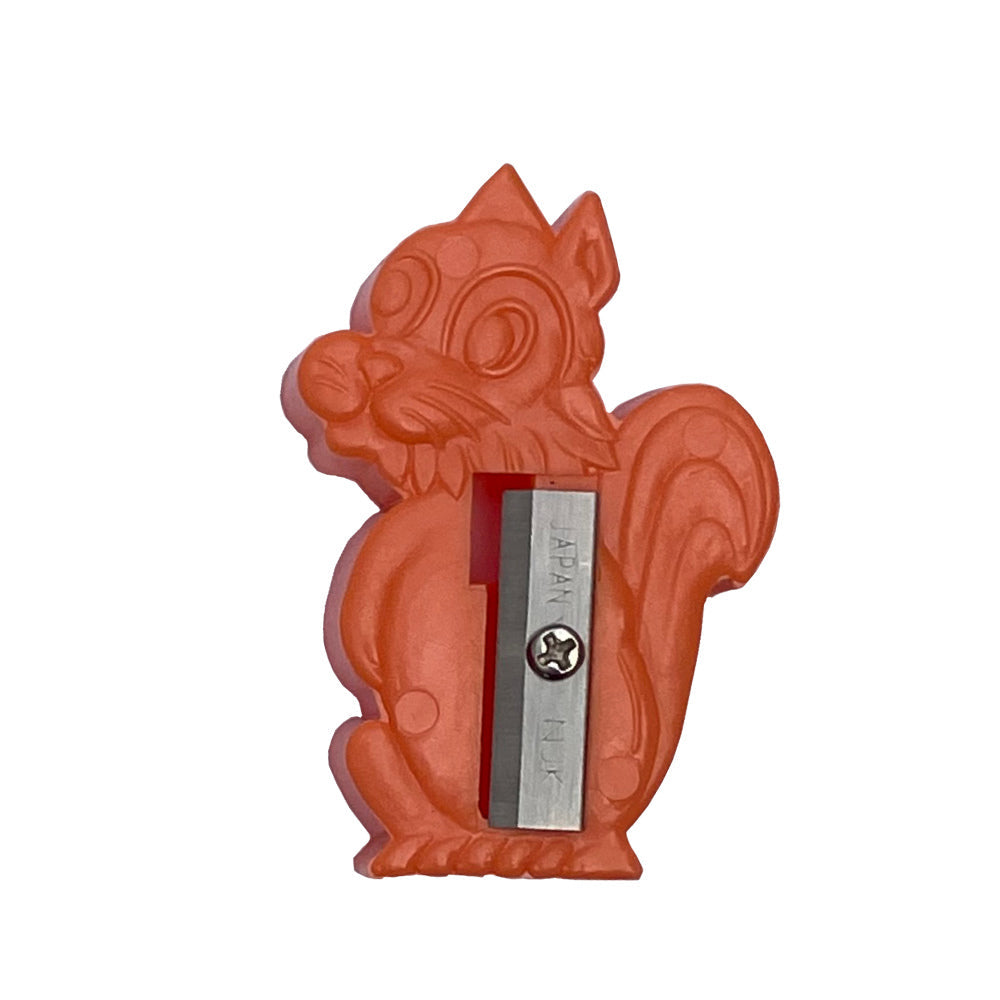 Showa Colours Animal Pencil Sharpener-Japan-Best.net-Squirrel-Orange-Japan-Best.net