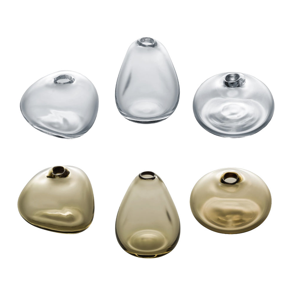 Mini Single Flower Vase Disk-Japan-Best.net-Clear-Flat Round-Japan-Best.net