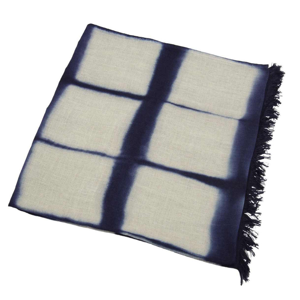 Suzusan Hand Woven Baby Alpaca Throw - Itajime Shibori-www.Japan-Best.net-Japan-Best.net