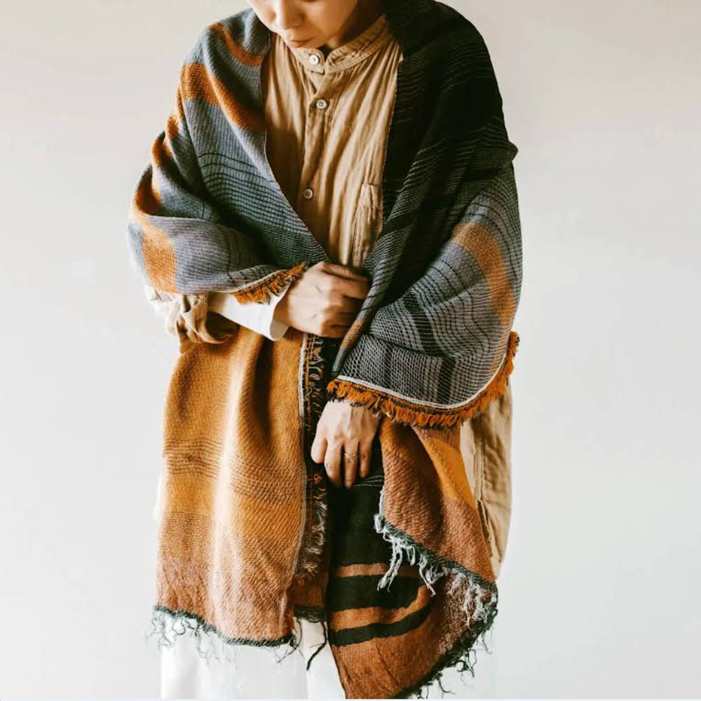 Tamaki Niime 9.2026-www.Japan-Best.net-Roots Middle - Wool 70% / Cotton 30%-Japan-Best.net