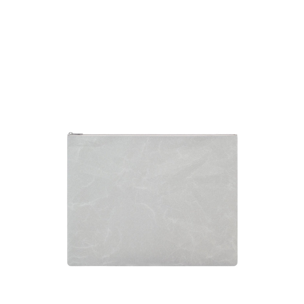 Washi Flat fastener Pouch A4-Japan-Best.net-Gray-Japan-Best.net