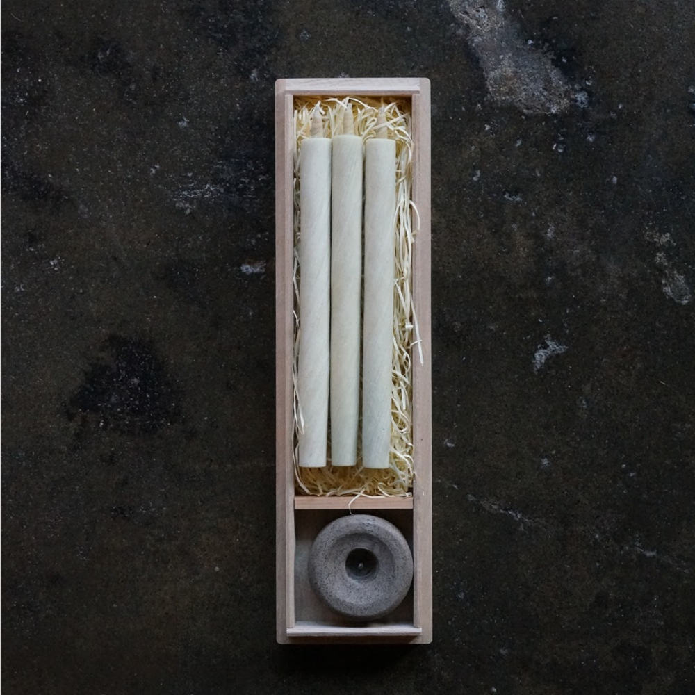 White Sage Japanese "Warosoku" Candle-Warosoku Candle-Japan-Best.net-Paper Box-Japan-Best.net