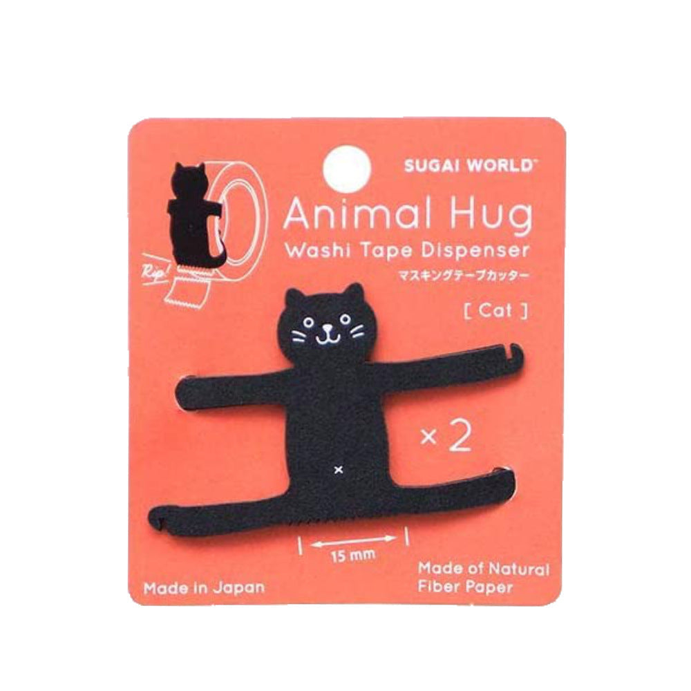 Animal Hug Washi Tape Cutter-Japan-Best.net-Black Cat-Japan-Best.net