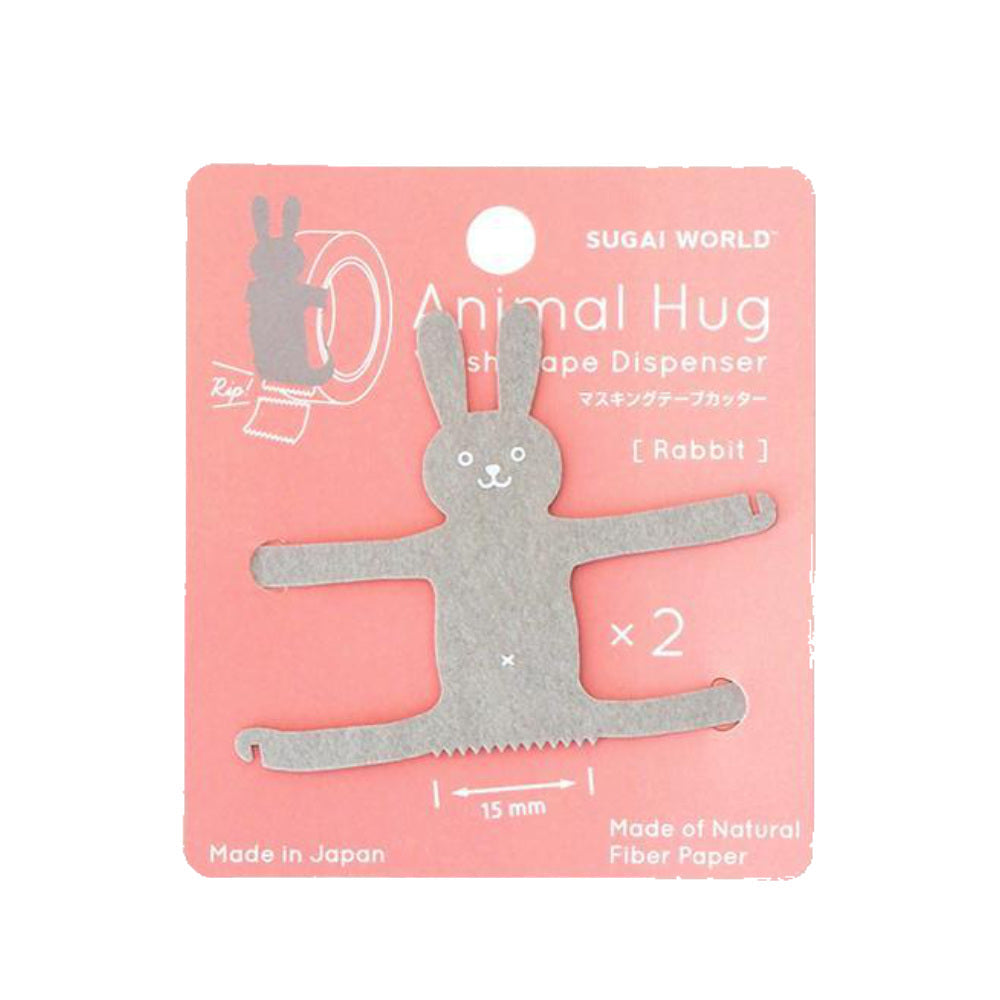 Animal Hug Washi Tape Cutter-Japan-Best.net-Grey Rabbit-Japan-Best.net
