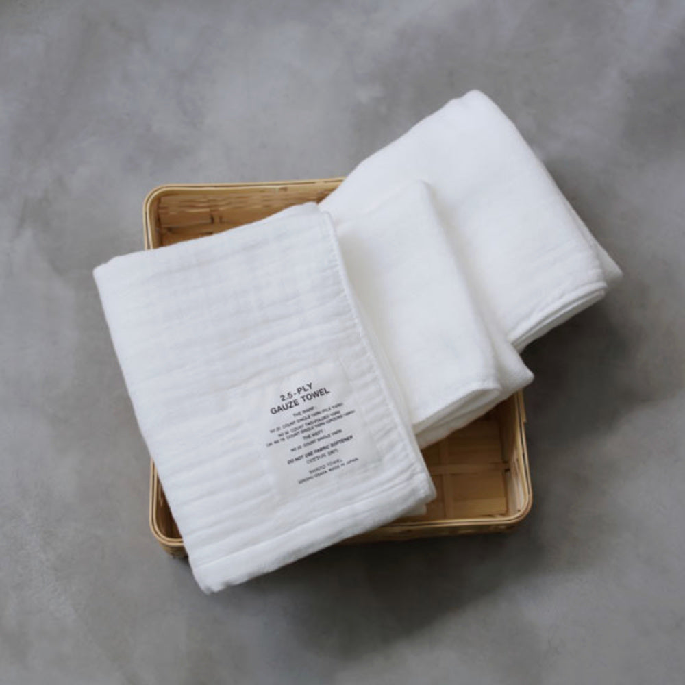 2.5-Ply Organic Gauze Bath Towel-Japan-Best.net-White-Japan-Best.net