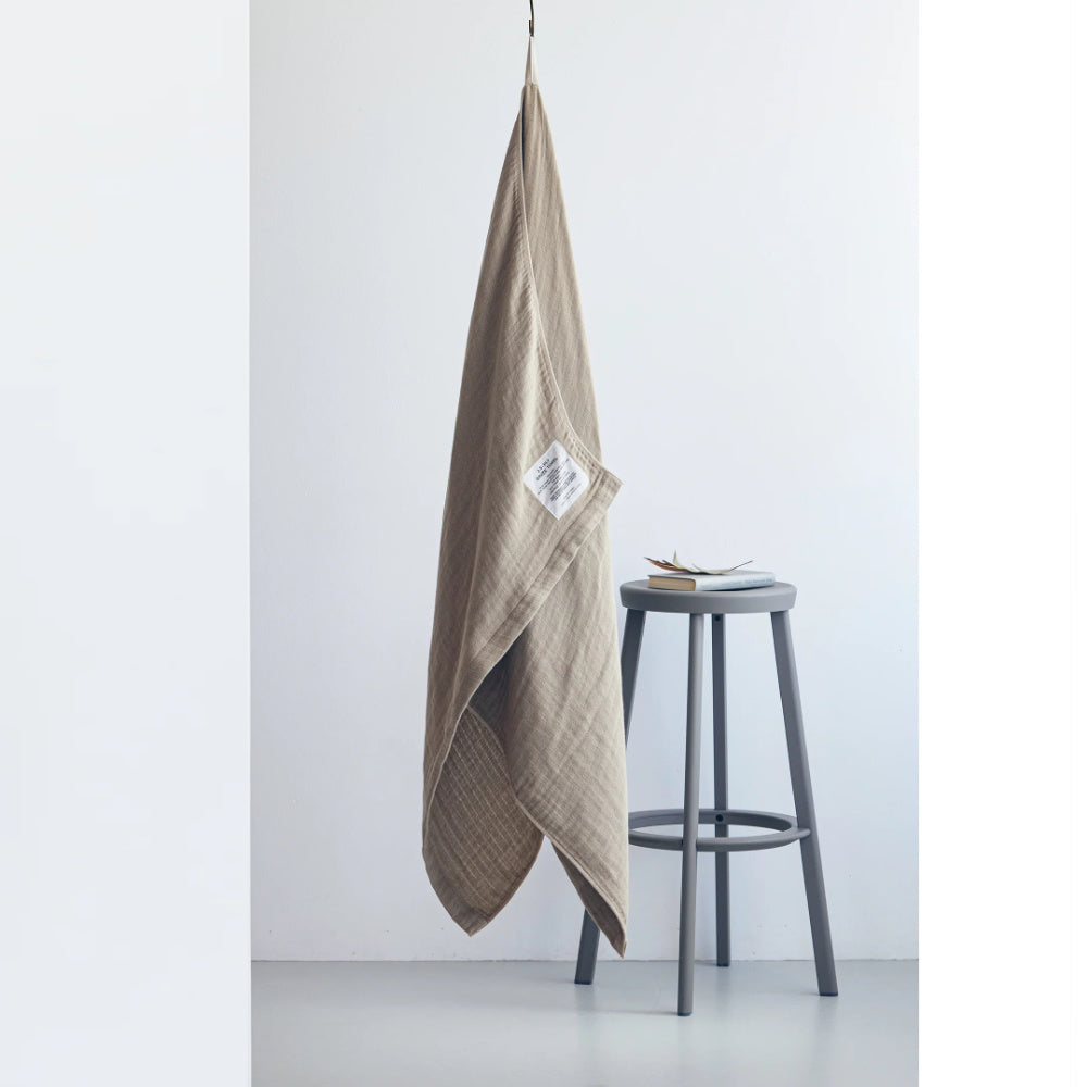 2.5-Ply Organic Gauze Bath Towel-Japan-Best.net-Beige-Japan-Best.net