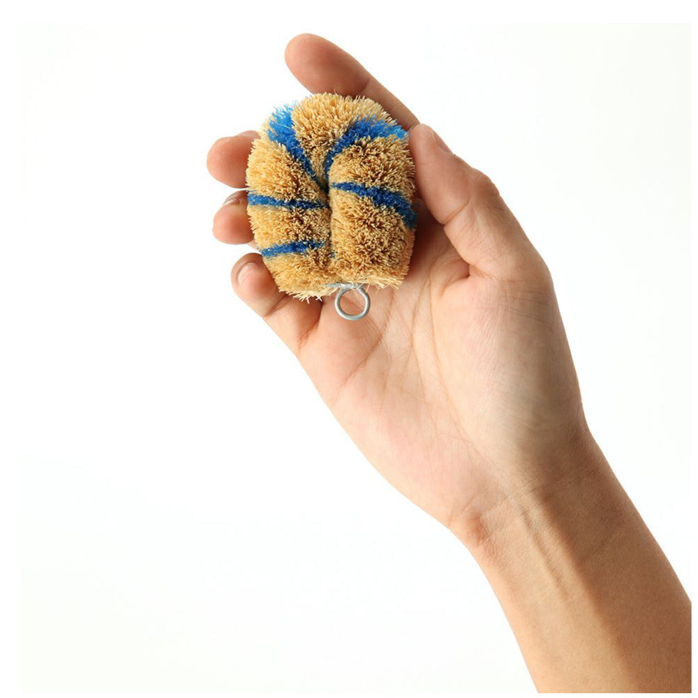 Coconut Palm Tawashi - Hard - Standard & Petit sizes-Japan-Best.net-Coconut Palm - Hard type - Blue Petit Chibiko-Japan-Best.net