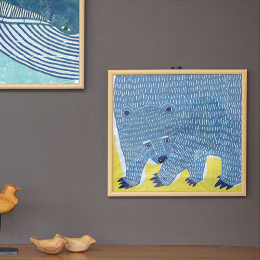 Furoshiki - Bear & BIrd-www.Japan-Best.net-Japan-Best.net