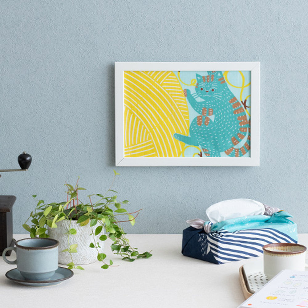 Furoshiki - Cat & Yarn-www.Japan-Best.net-Japan-Best.net