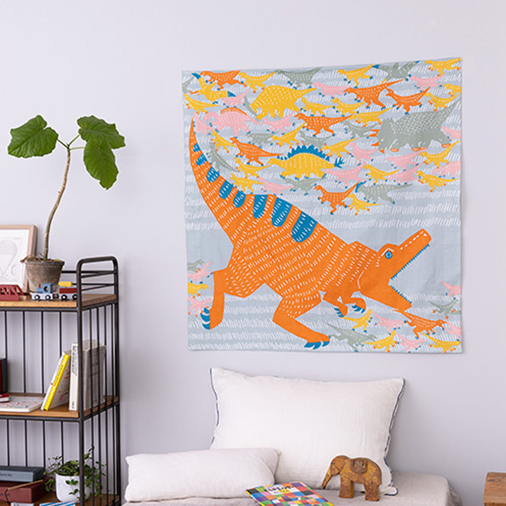 Furoshiki - Dinosaur Blue Gray-www.Japan-Best.net-Japan-Best.net