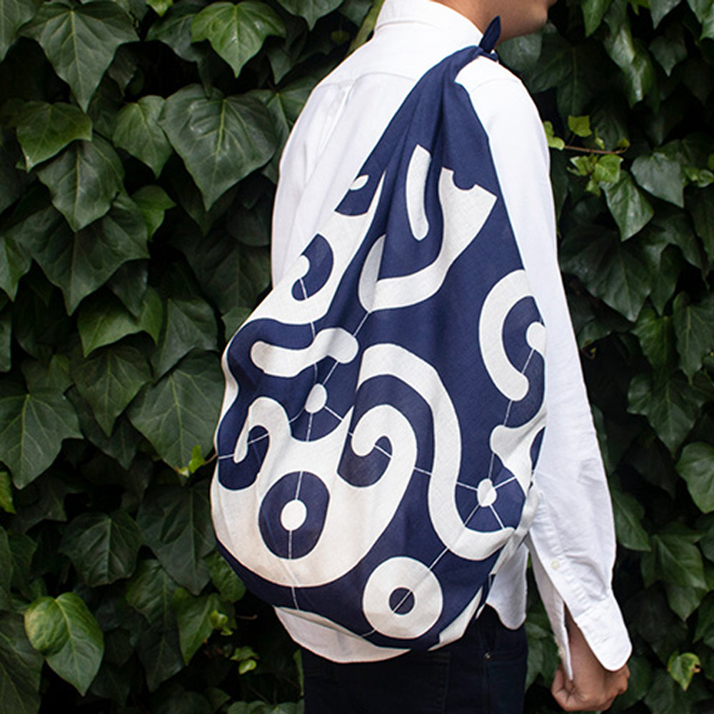 Furoshiki - PPP Karakusa Navy-www.Japan-Best.net-Japan-Best.net