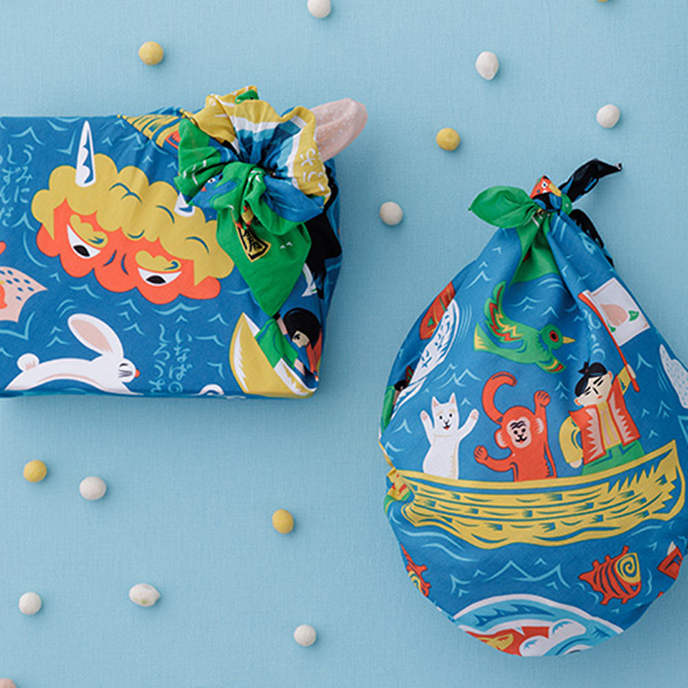 Furoshiki - The Sea Blue-www.Japan-Best.net-Japan-Best.net