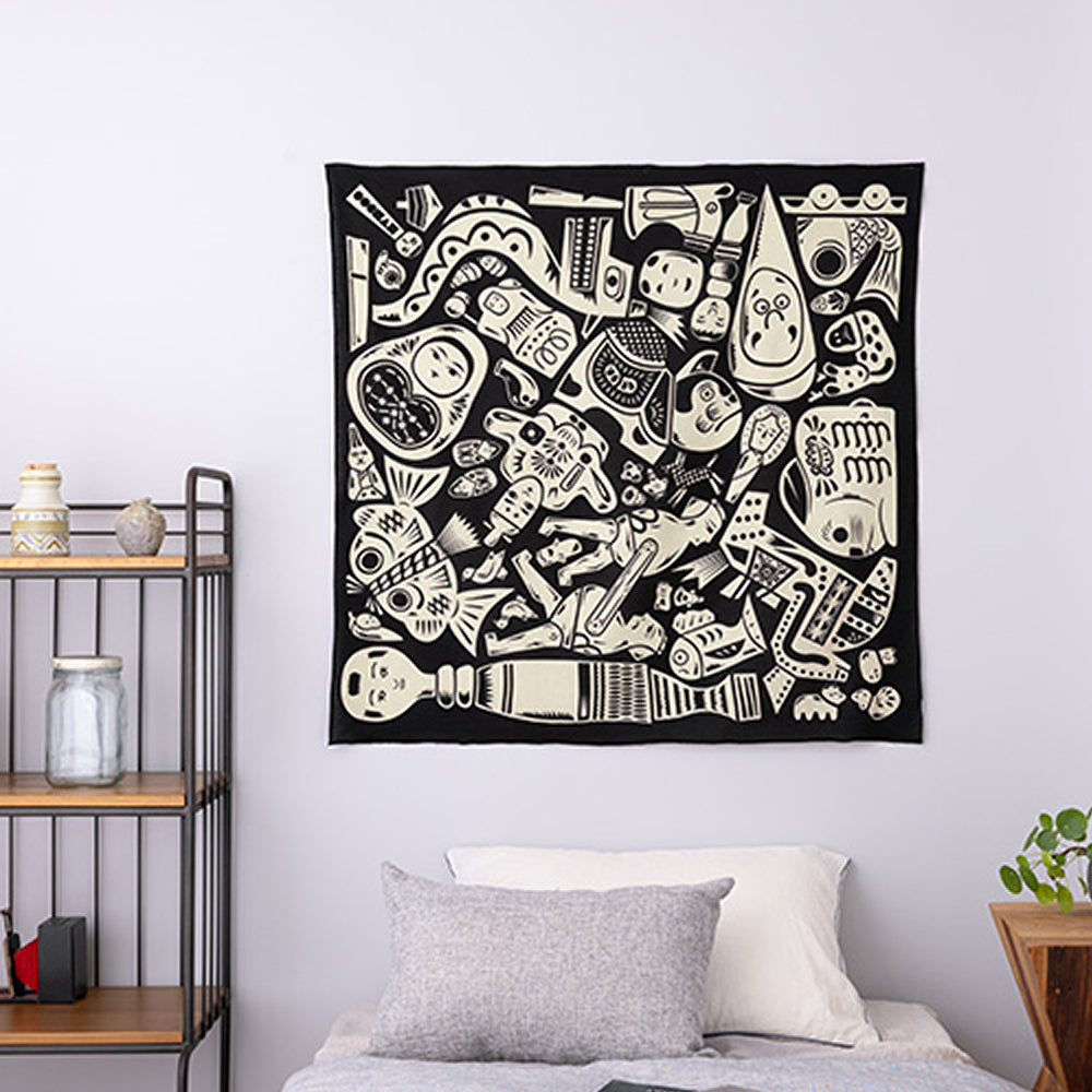 Furoshiki - Toys Black-www.Japan-Best.net-Japan-Best.net