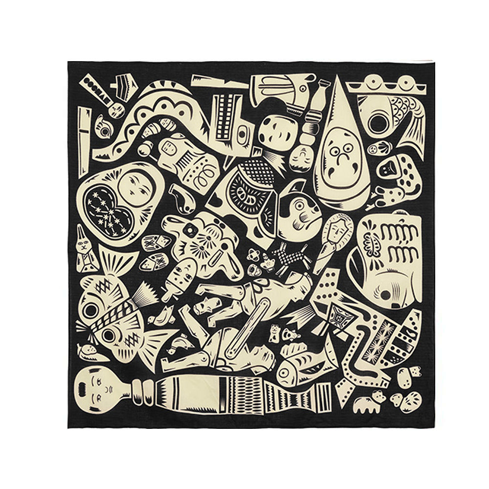 Furoshiki - Toys Black-www.Japan-Best.net-Japan-Best.net