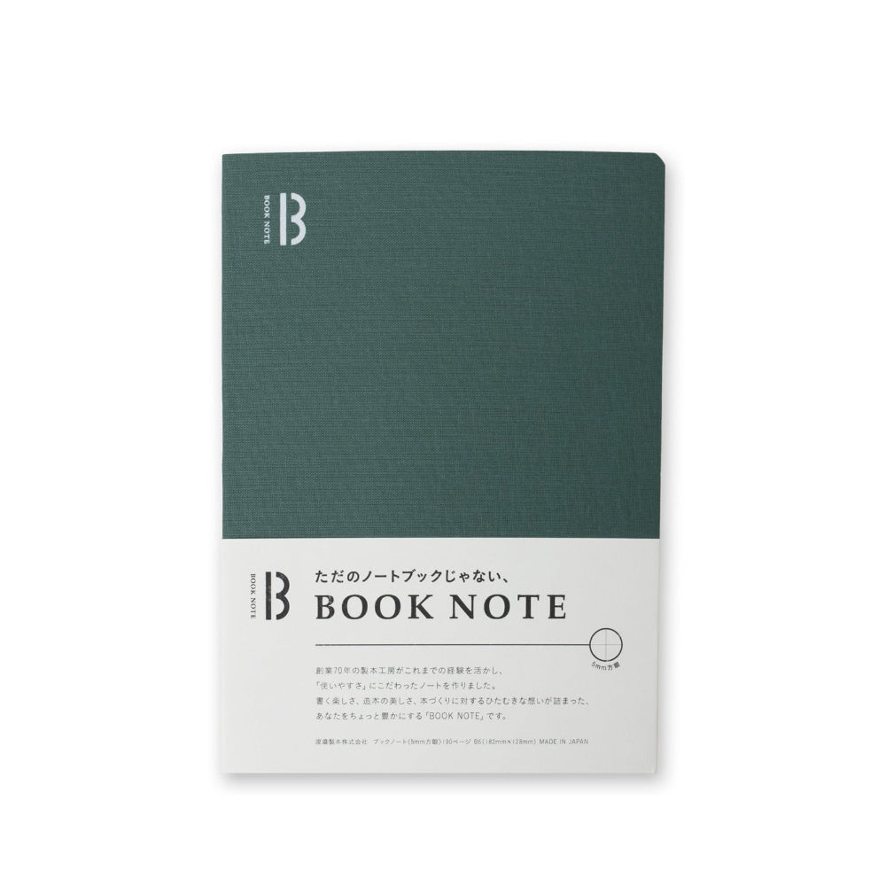 Bound Notebook A5 Grid Pages-Japan-Best.net-Forest Green-Japan-Best.net