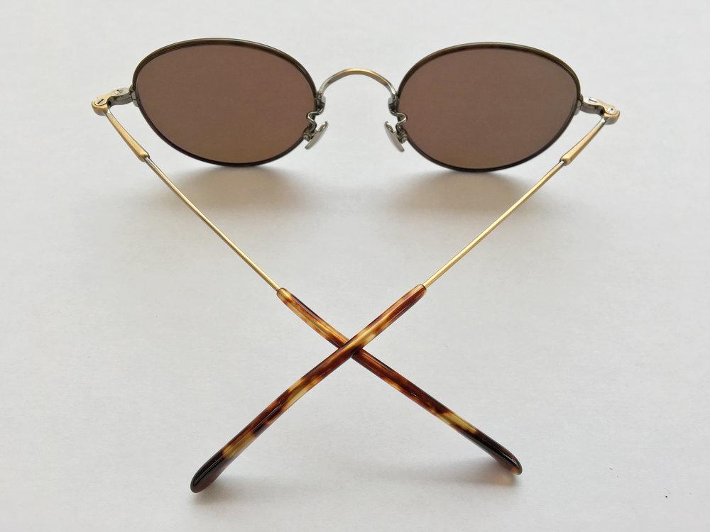 KAME MANNEN -74 Sunglasses Antique Gold-Japan-Best.net