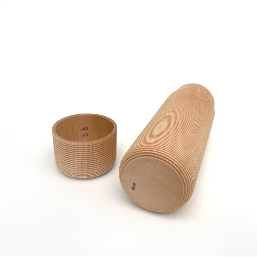 Karmi Wooden Cups-Japan-Best.net-Small Flat Tea Canister-Japan-Best.net